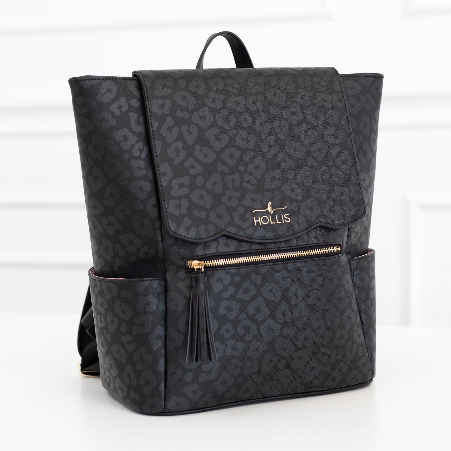 Black Leopard Frilly Backpack - RECENTLY MARKED DOWN - FINAL SALE - WILL BE DISCONTINUED