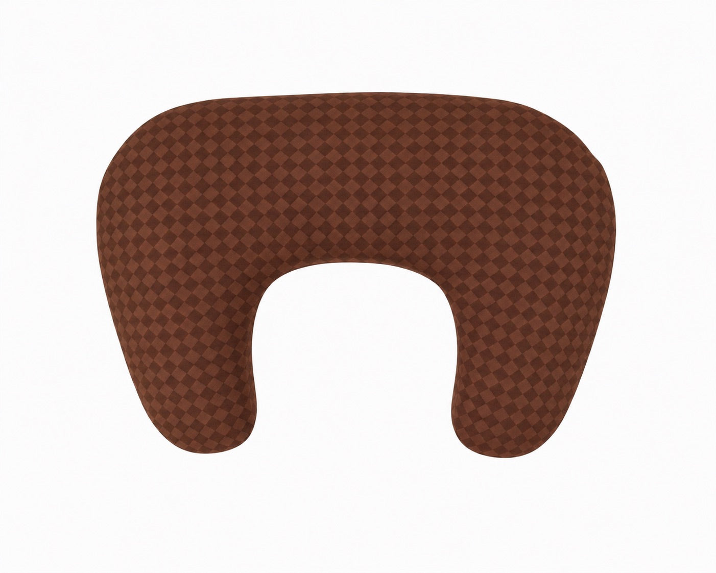 Brown Diamond Ruffle Nursing Pillow Cover