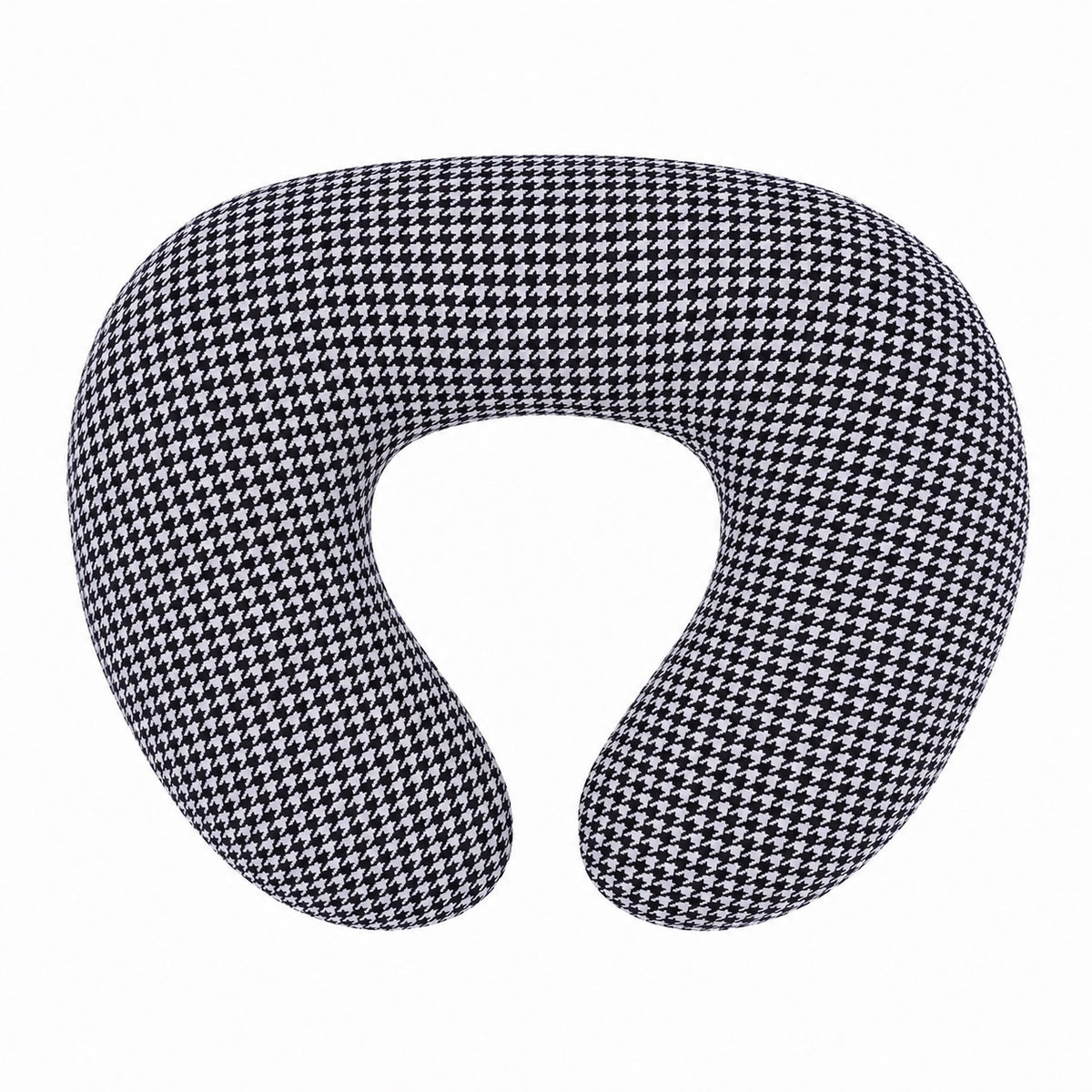 Black White Houndstooth Ruffle Nursing Pillow Cover