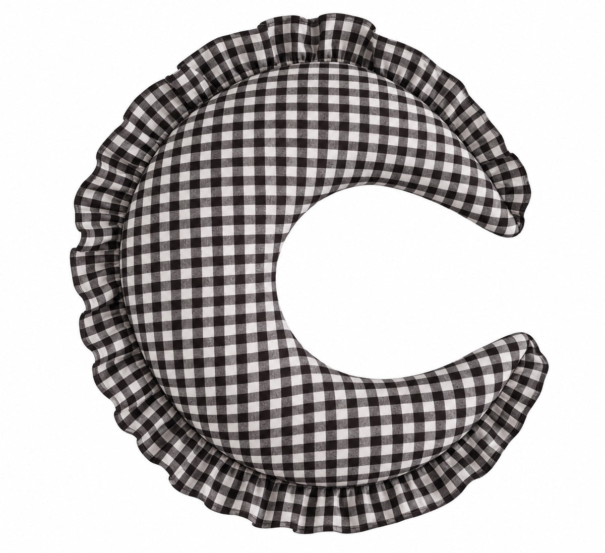 Gingham Feeding Old Support Ruffle Nursing Pillow Cover
