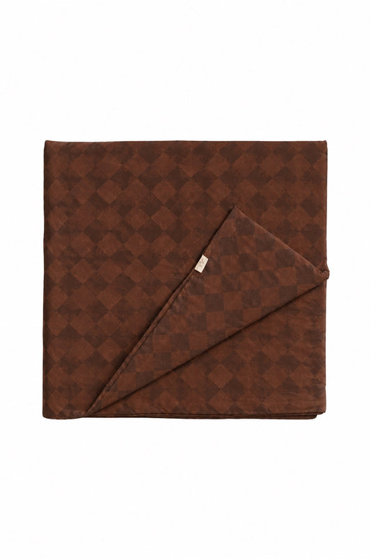 Brown Diamond Crib Quilted Blanket