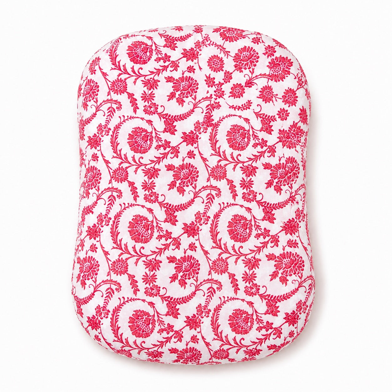 Red Chinoiserie Ruffle Baby Lounger Cover