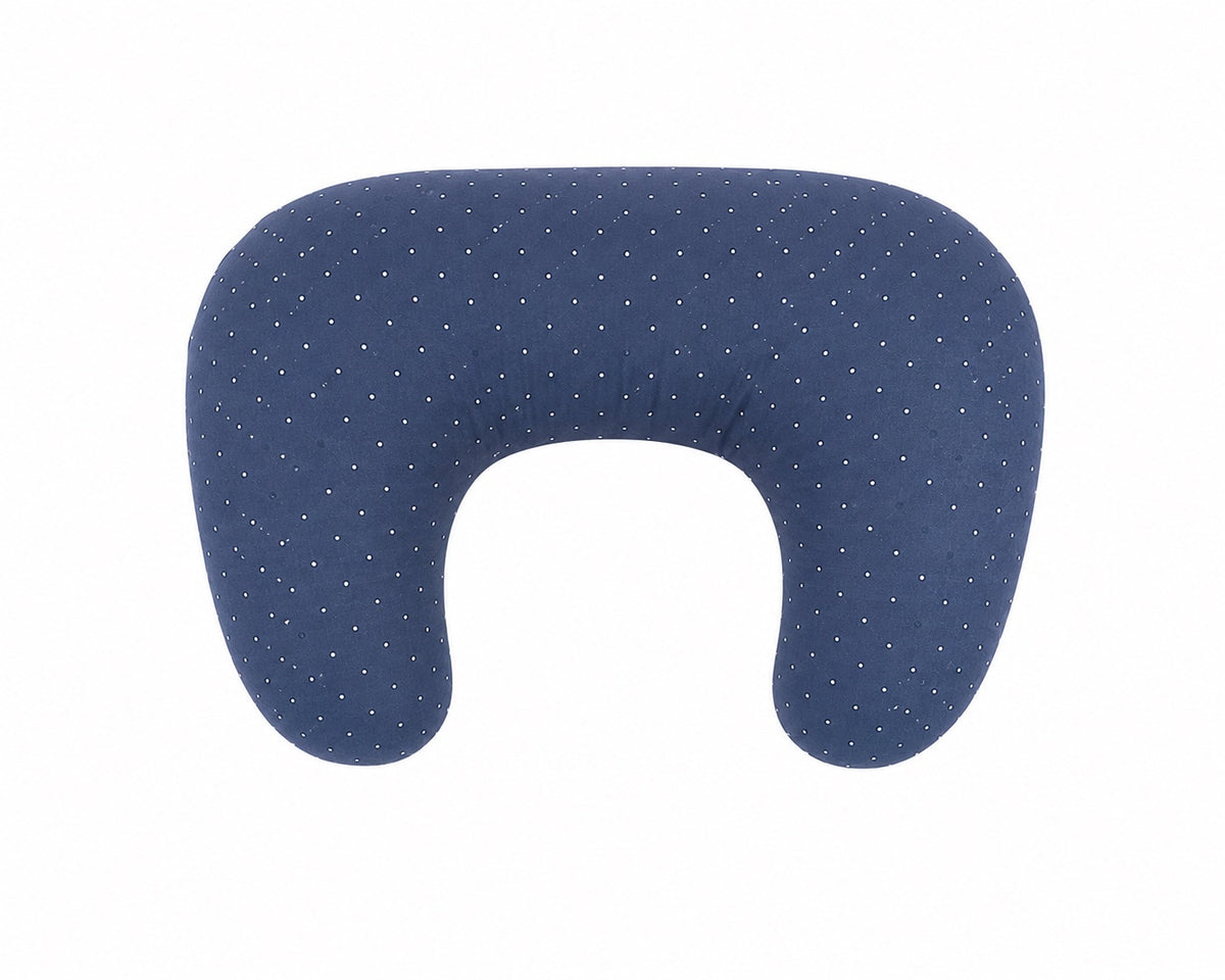 Denim Dot Ruffle Nursing Pillow Cover