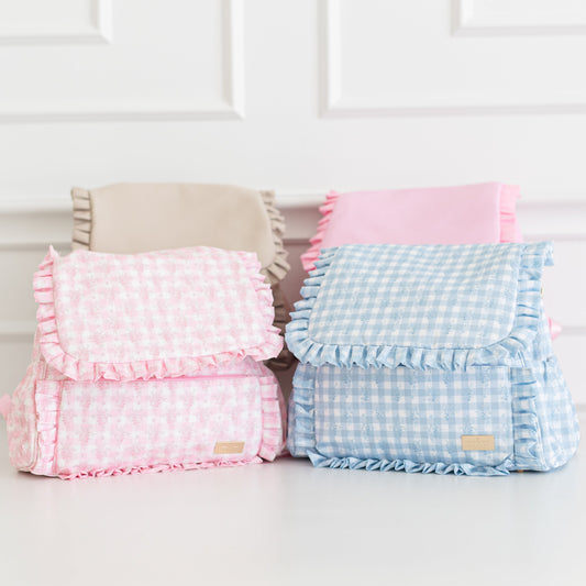 Ruffled Nylon Diaper Bag