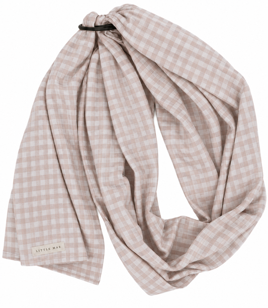 Beige Gingham Ring Sling Carrier