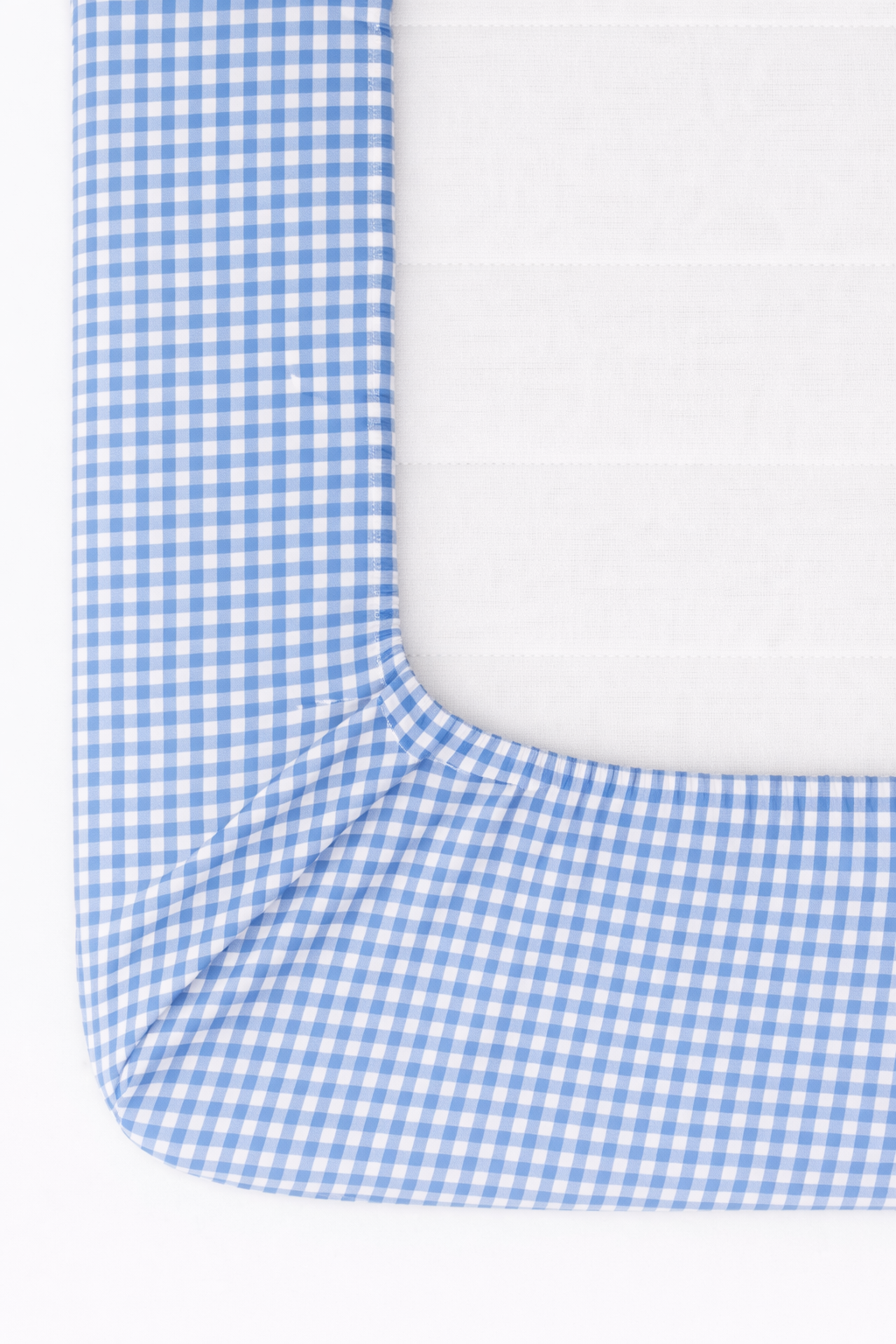 Midnight Blue Gingham Crib Sheet