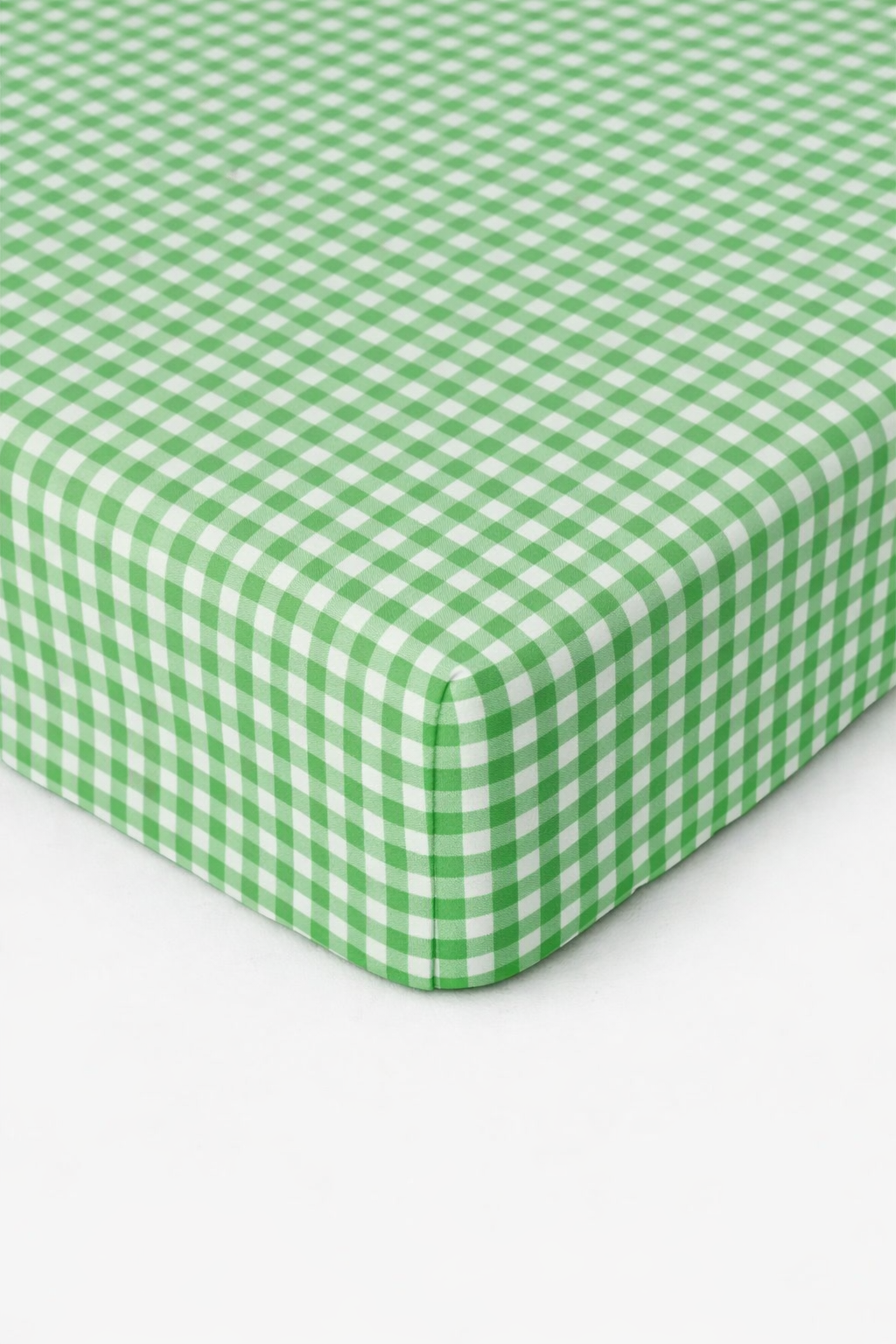 Meadow Green Gingham Crib Sheet