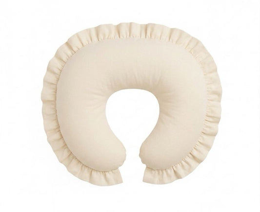 Cream Ruffle Nursing Pillow Cover