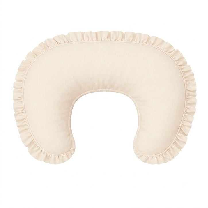 Cream Ruffle Nursing Pillow Cover