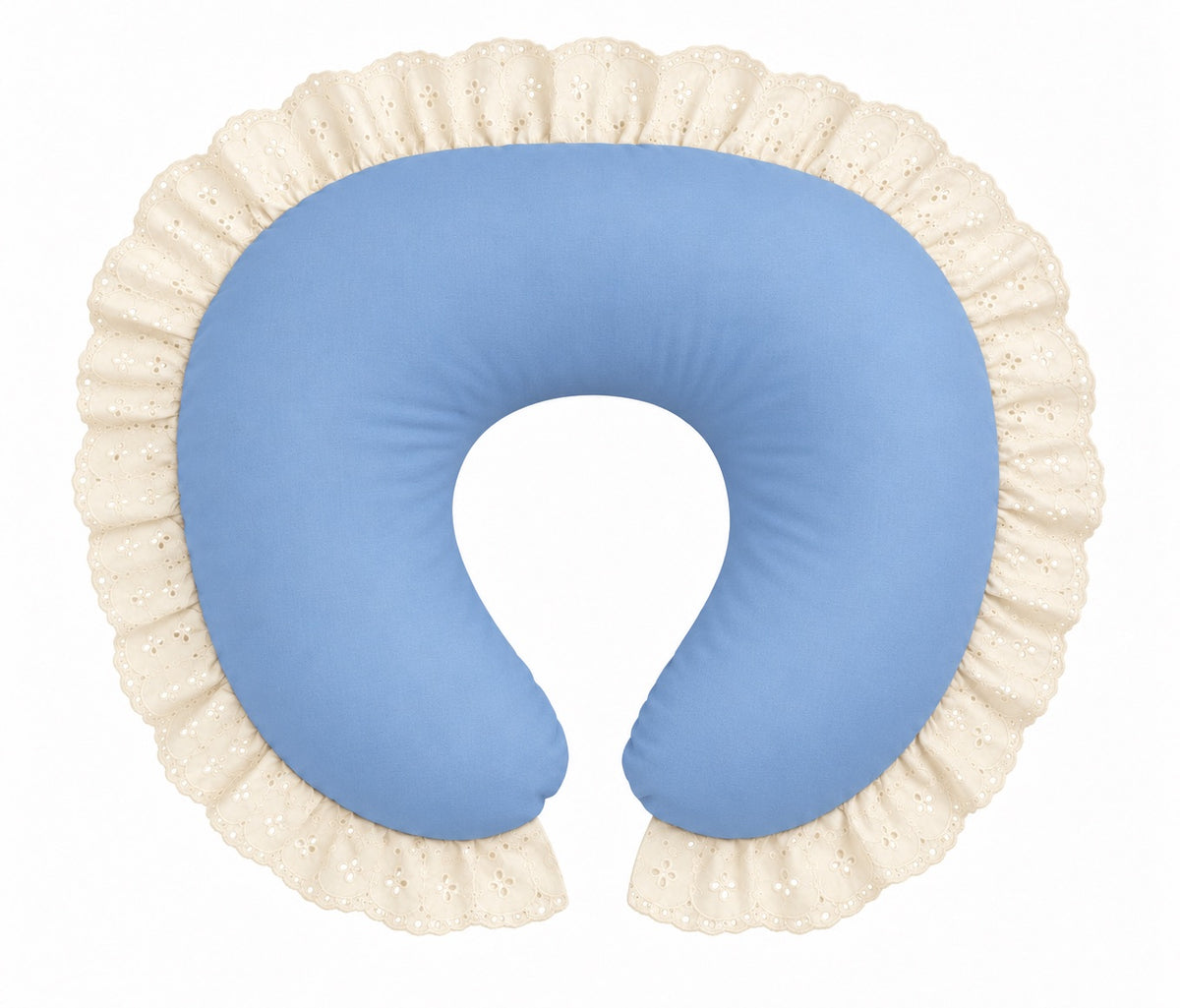 Ivory Eyelet Ruffle Original Nursing Pillow Cover