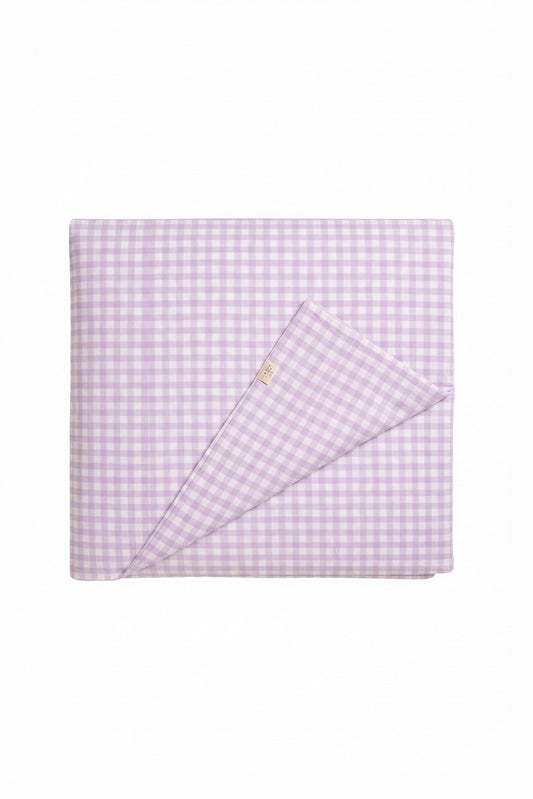 Purple Gingham Crib Quilted Blanket