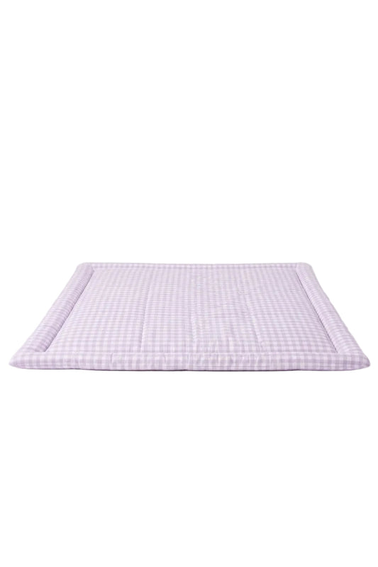 Purple Gingham Padded Baby Play Mat