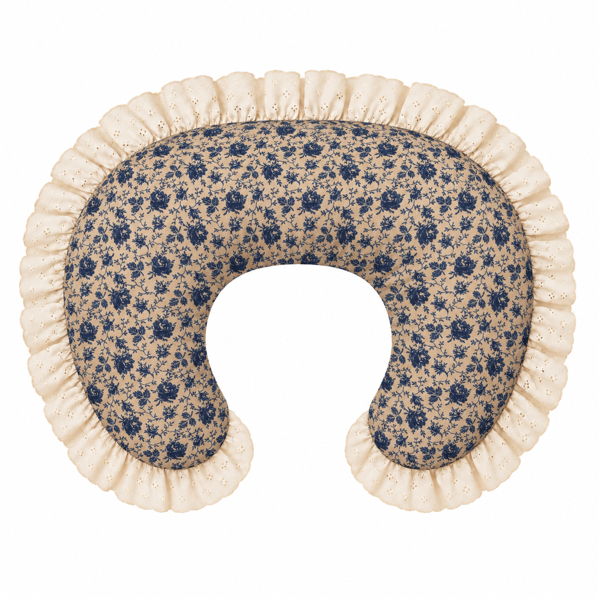 Ivory Eyelet Ruffle New Nursing Pillow Cover
