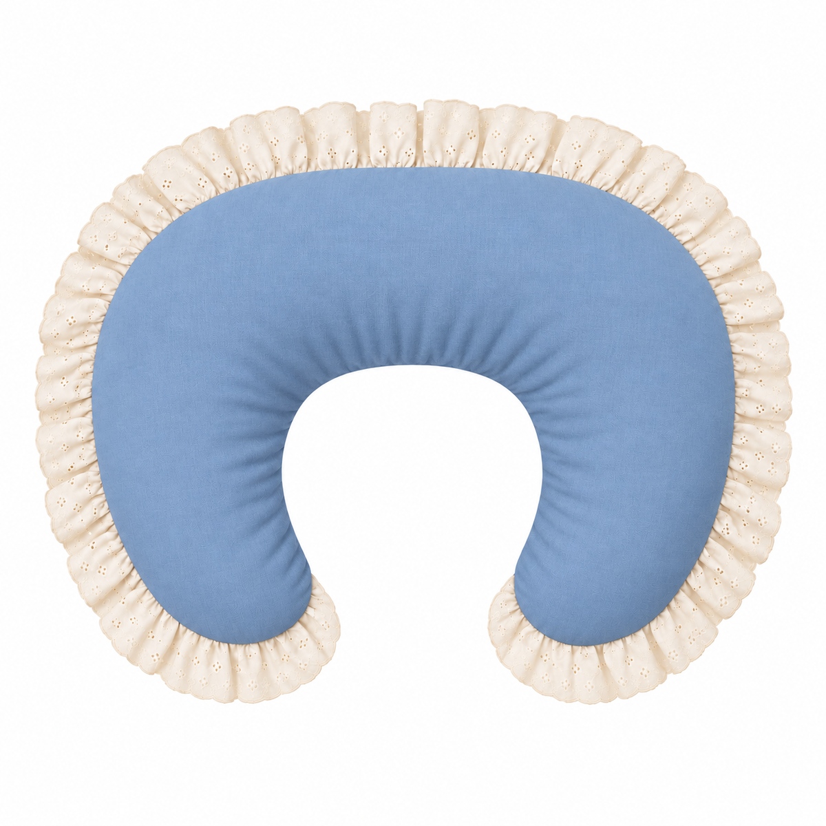 Ivory Eyelet Ruffle New Nursing Pillow Cover