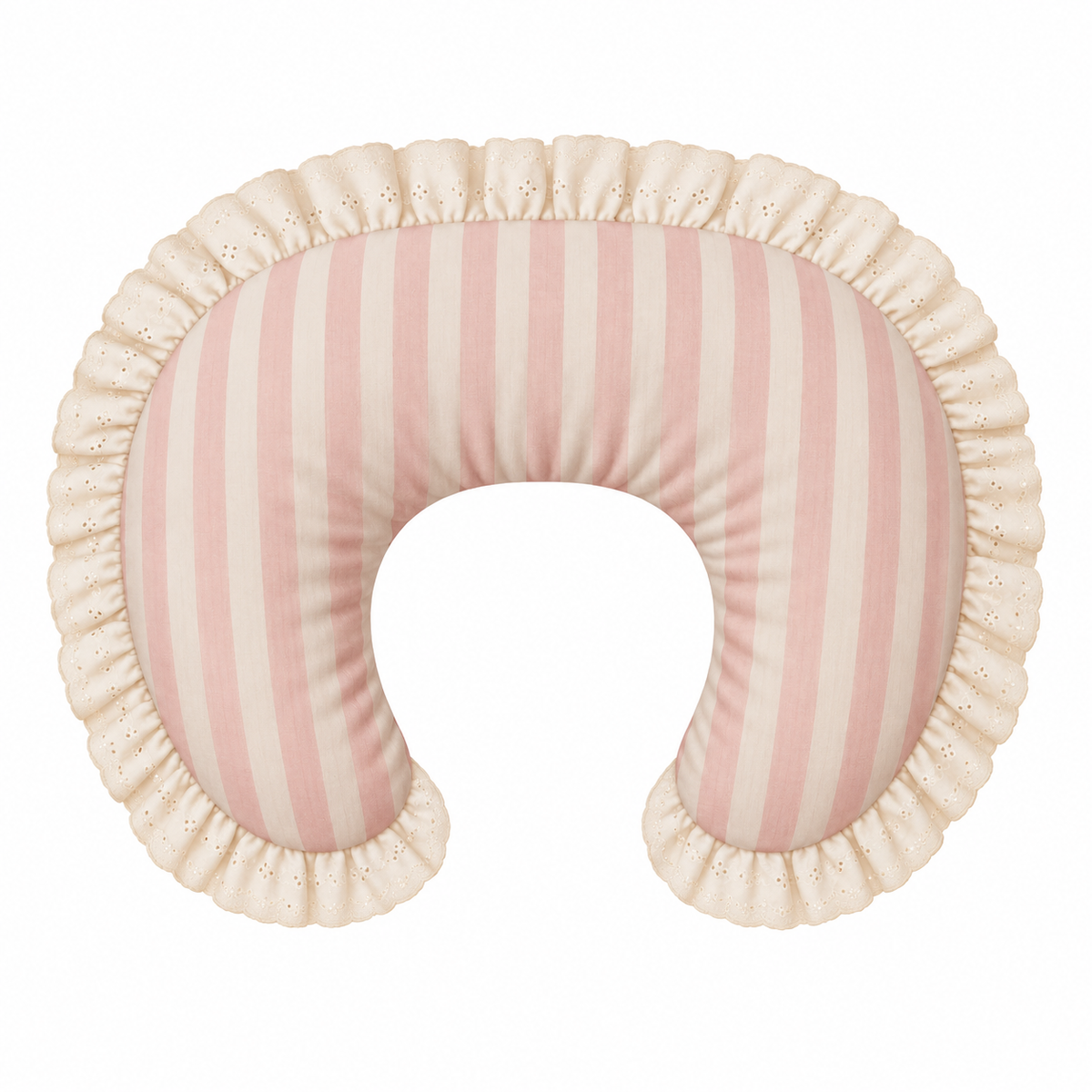 Ivory Eyelet Ruffle New Nursing Pillow Cover