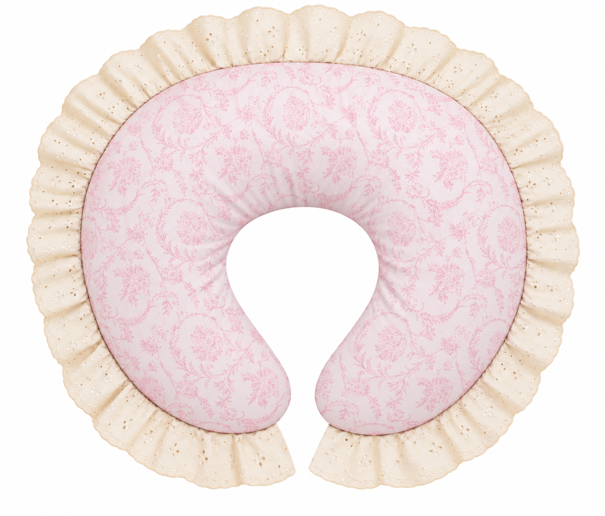 Ivory Eyelet Ruffle Original Nursing Pillow Cover