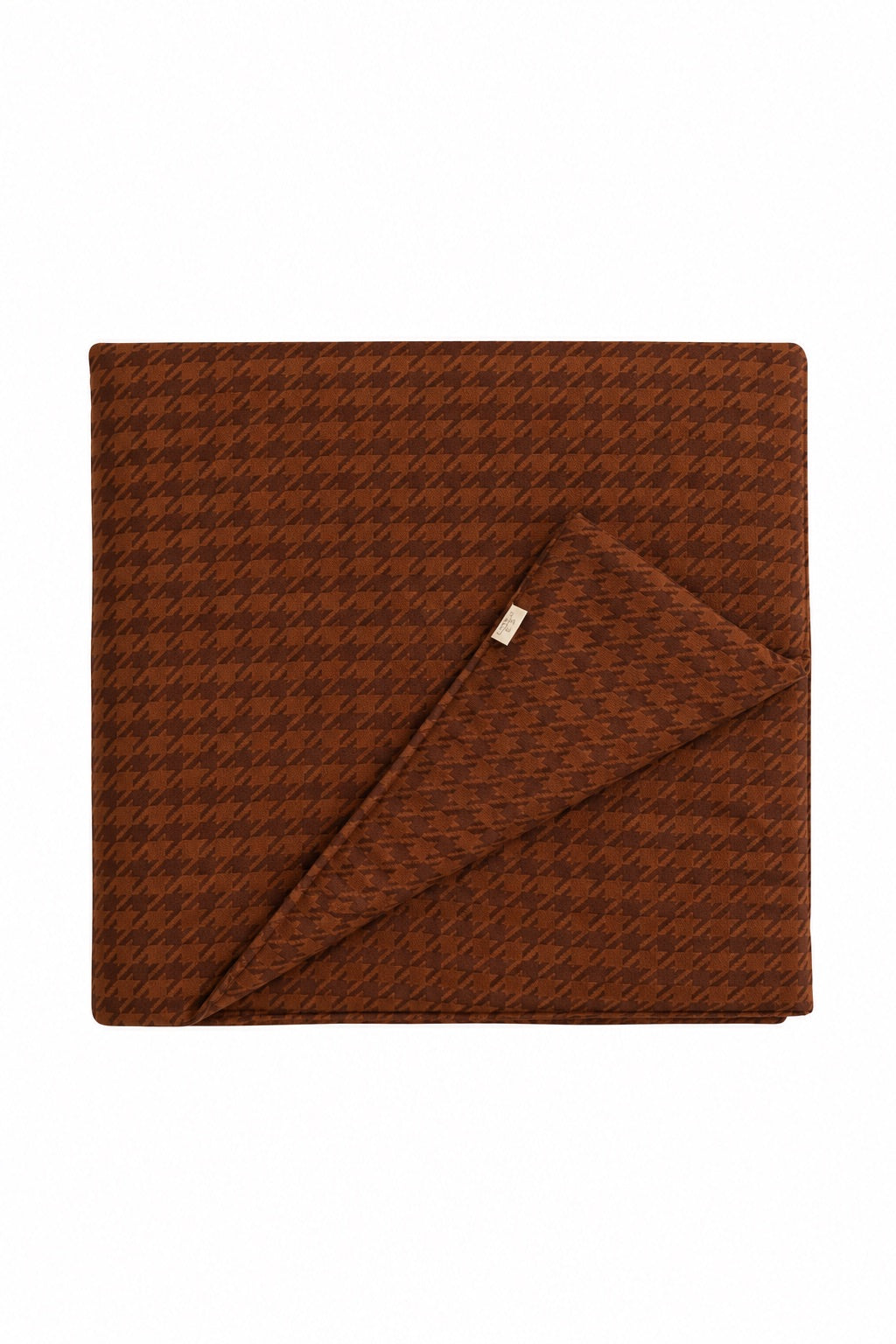Brown Houndstooth Crib Quilted Blanket