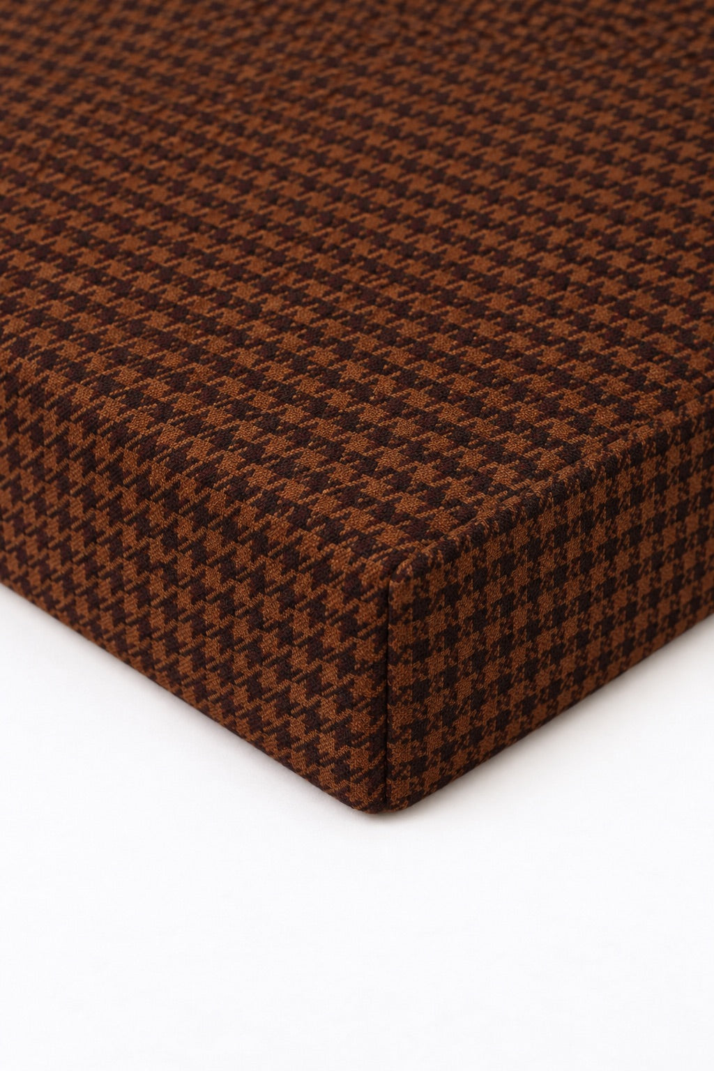 Brown Houndstooth Crib Sheet