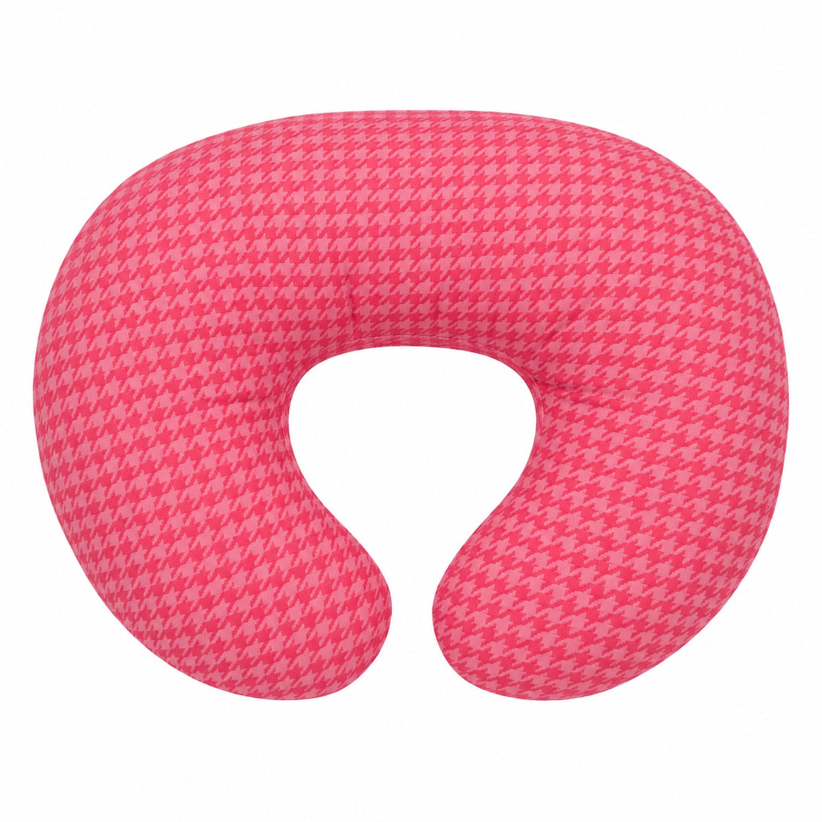 Pink Houndstooth Ruffle Nursing Pillow Cover