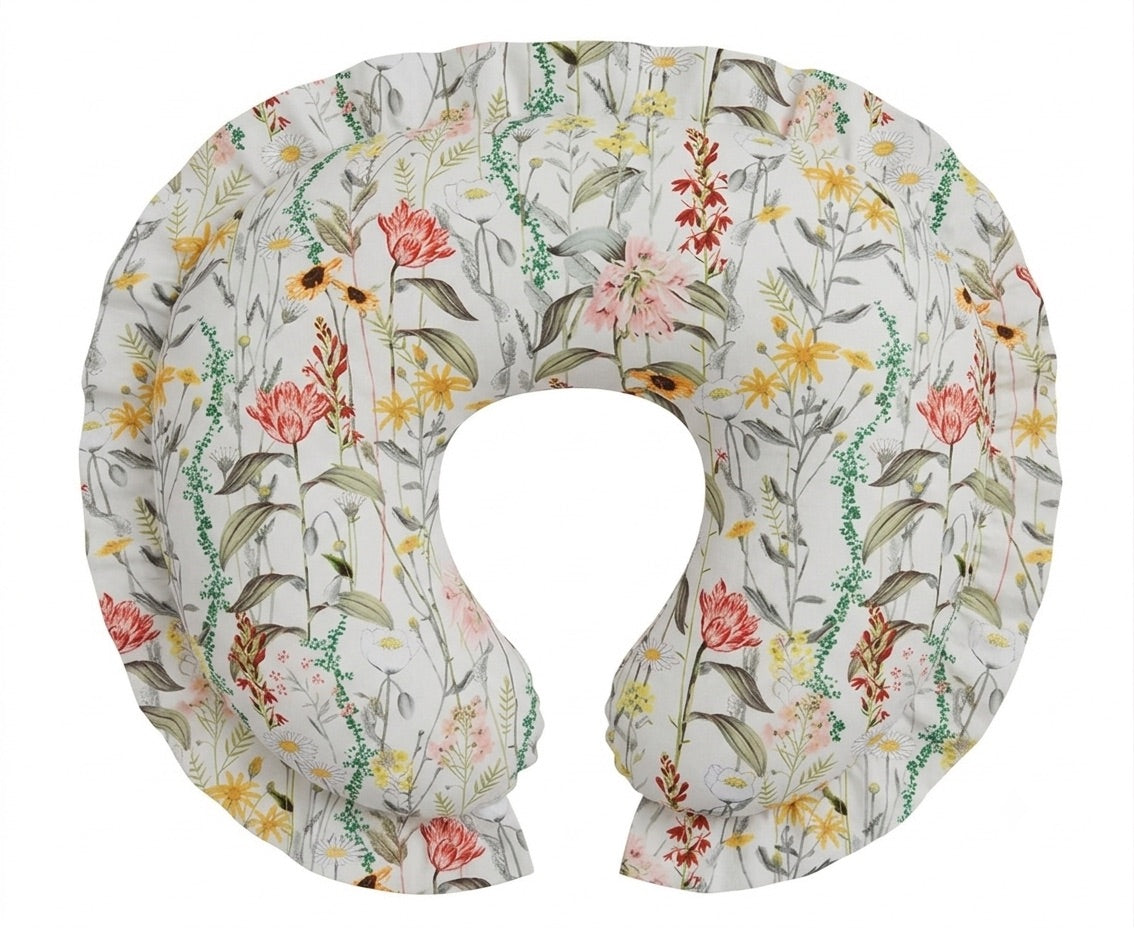 Wild Floral Ruffle Nursing Pillow Cover