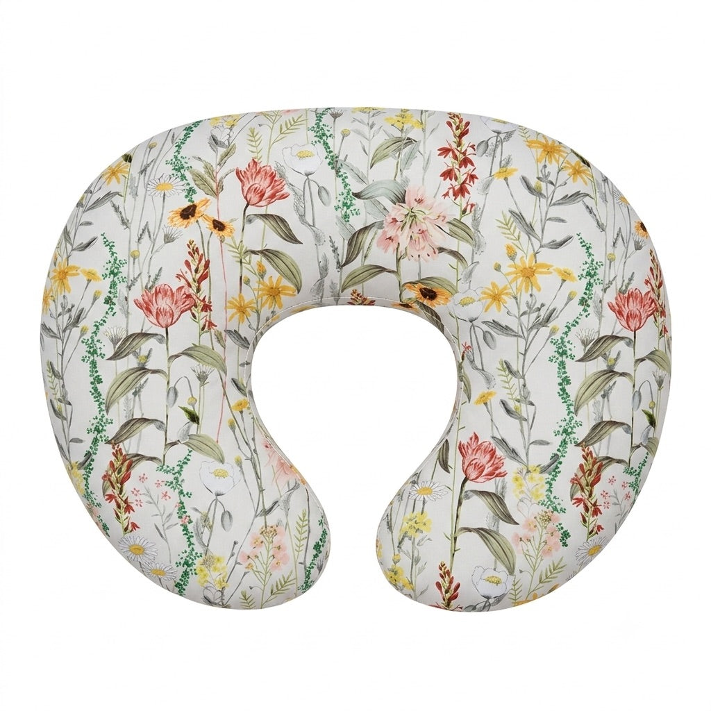 Wild Floral Ruffle Nursing Pillow Cover