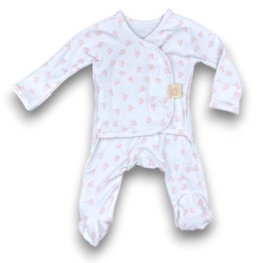 Heart2Heart Skin-to-Skin Onesie Pink Hearts