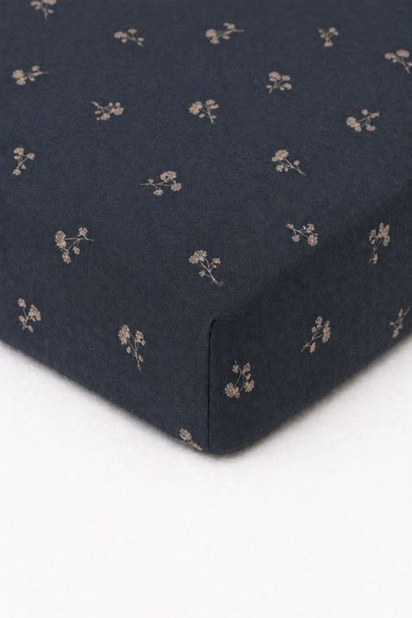 Blue Dandelion Crib Sheet