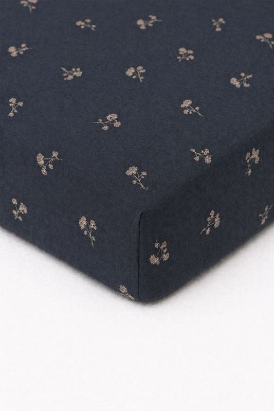 Blue Dandelion Crib Sheet