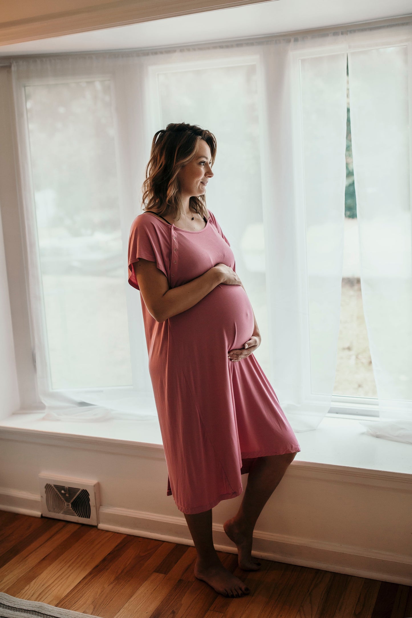 Rose Mommy Labor and Delivery Nursing Hoospital Gown