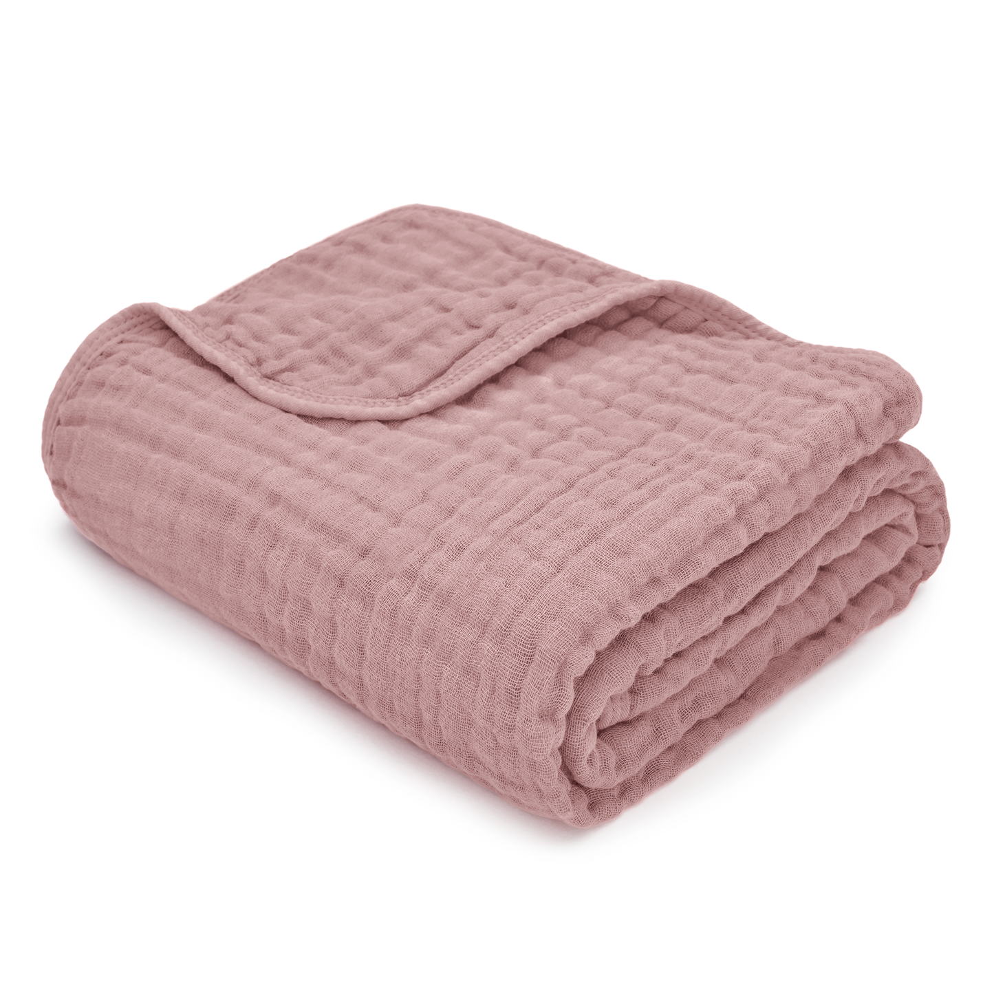 Baby Muslin Blanket by Comfy Cubs in Mauve