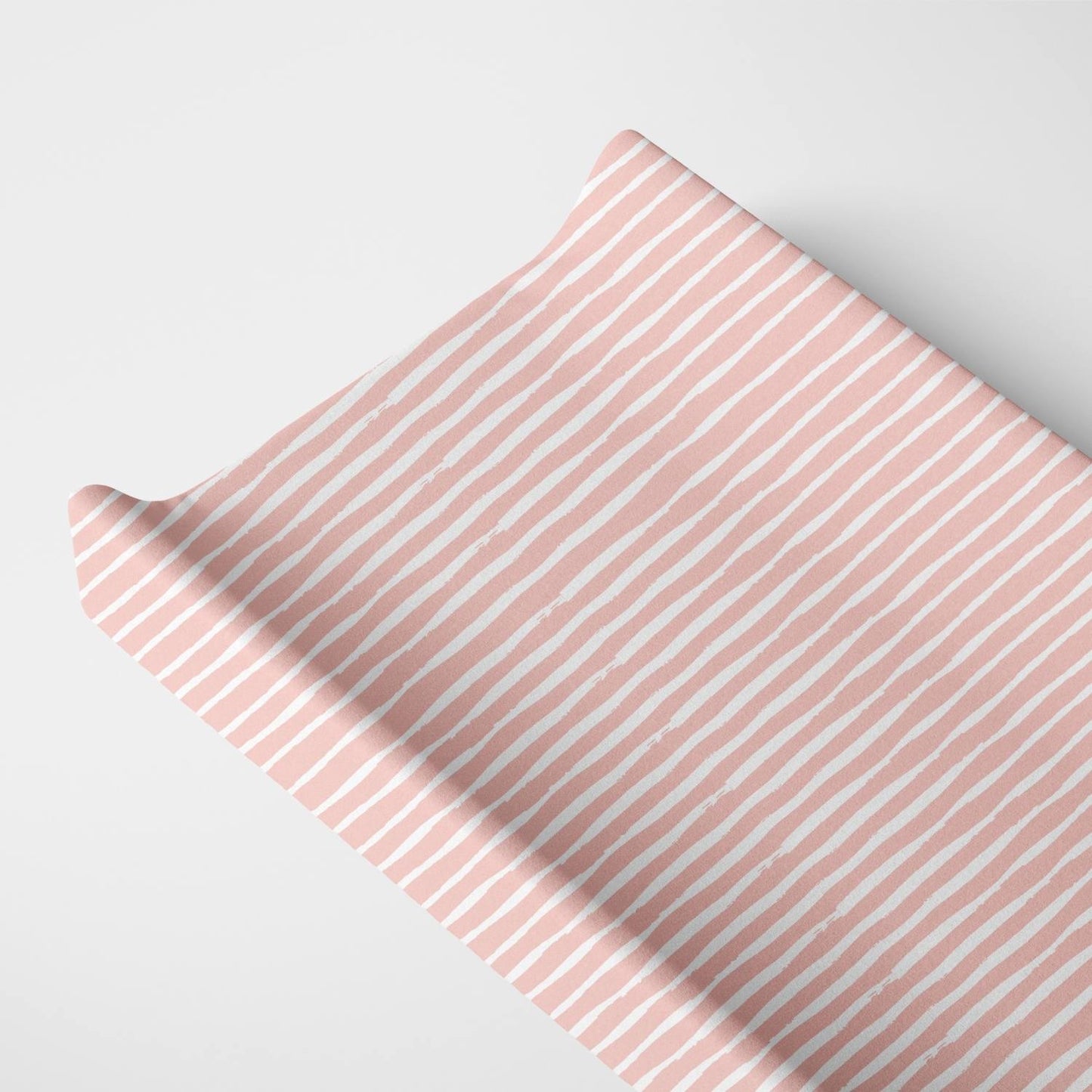 Organic Changing Pad Cover - Pink Stripes