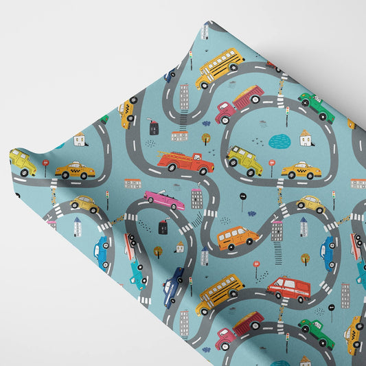 Organic Changing Pad Cover - Cars