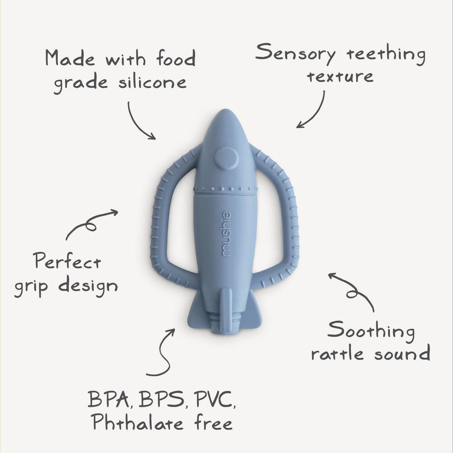 Rocket Rattle Teether