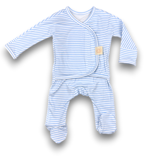 Heart2Heart Skin-to-Skin Onesie Blue/White Stripe