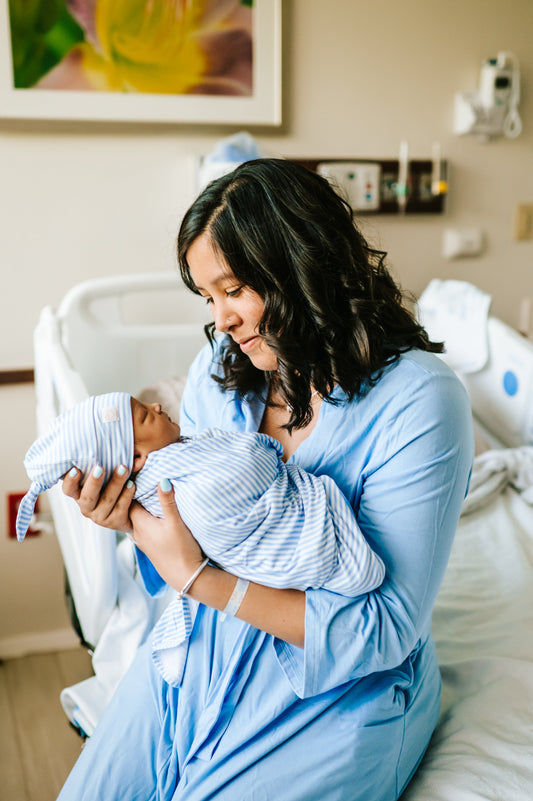 Mommy Robe - Solid Dusty Blue