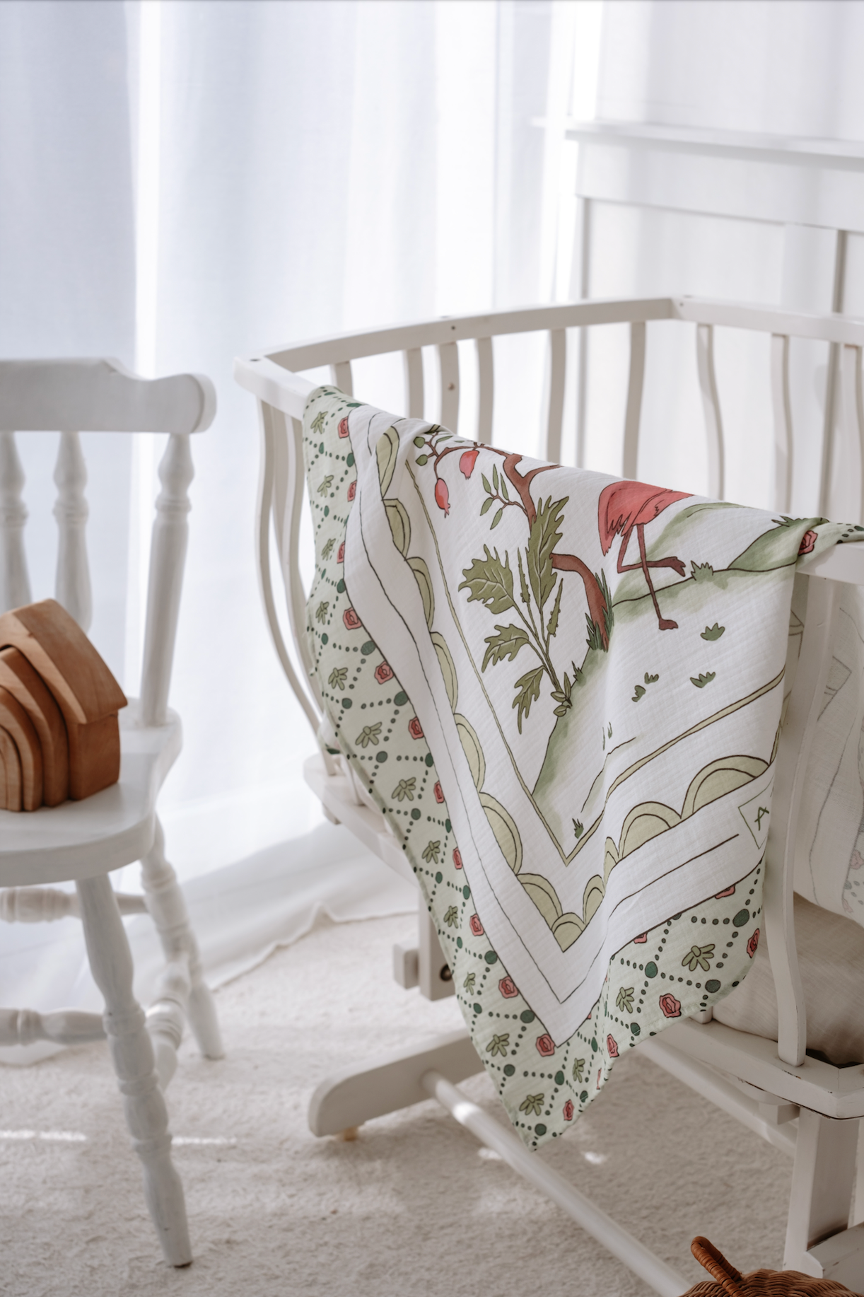 Double-Layer Muslin Baby Swaddle - Spring