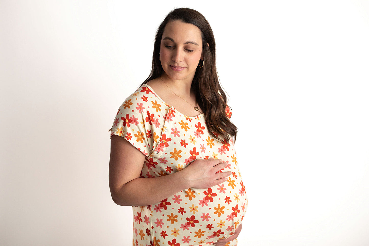 70s Groovy Mommy Labor and Delivery Nursing Hospital Gown