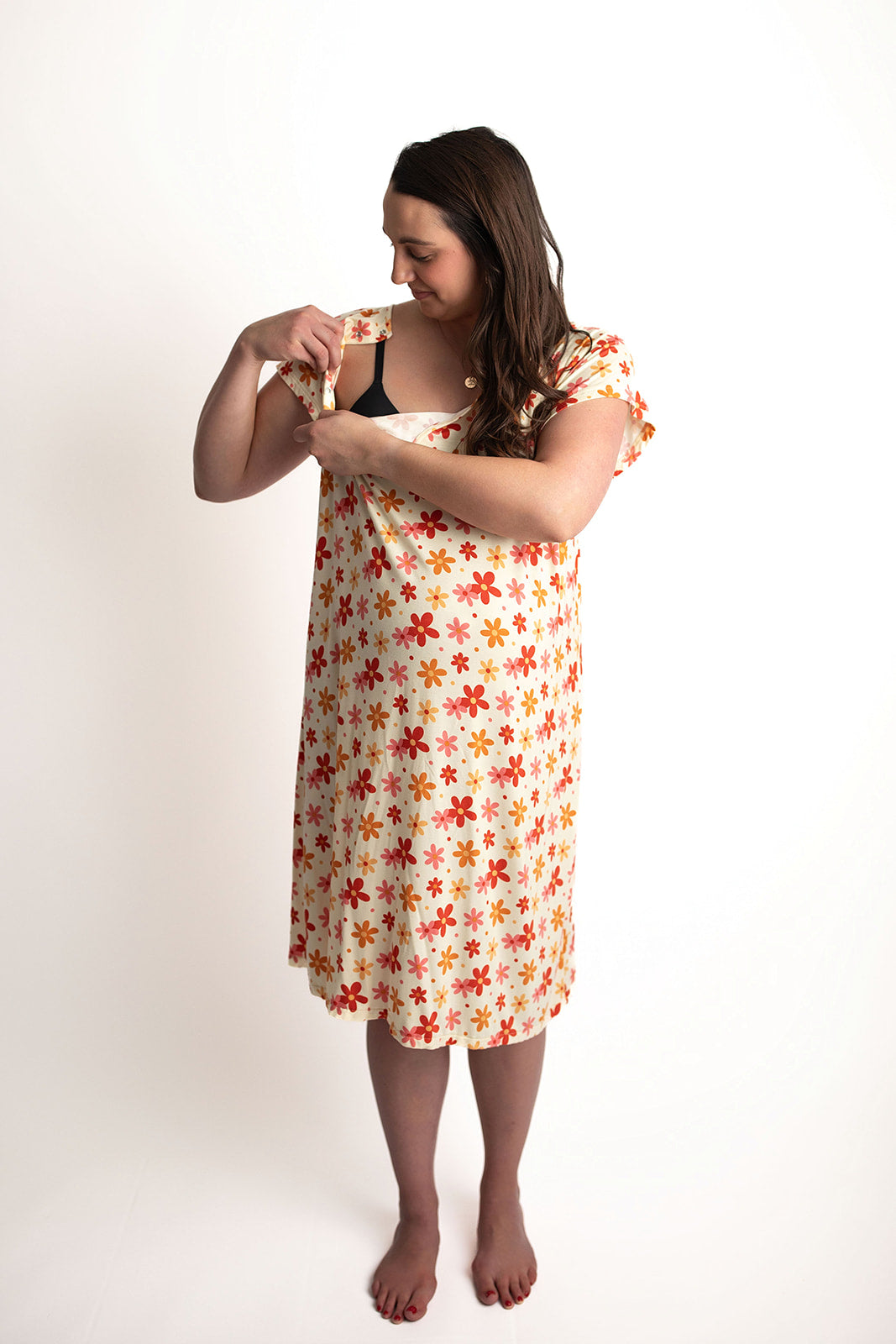 70s Groovy Mommy Labor and Delivery Nursing Hospital Gown