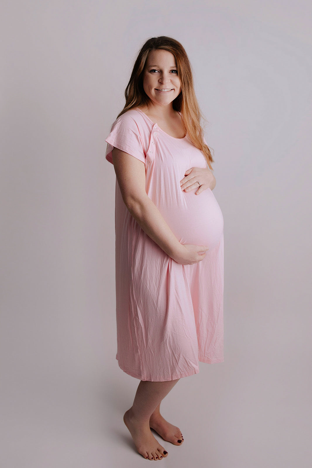 Light Pink Labor and Delivery Nursing Hospital Gown