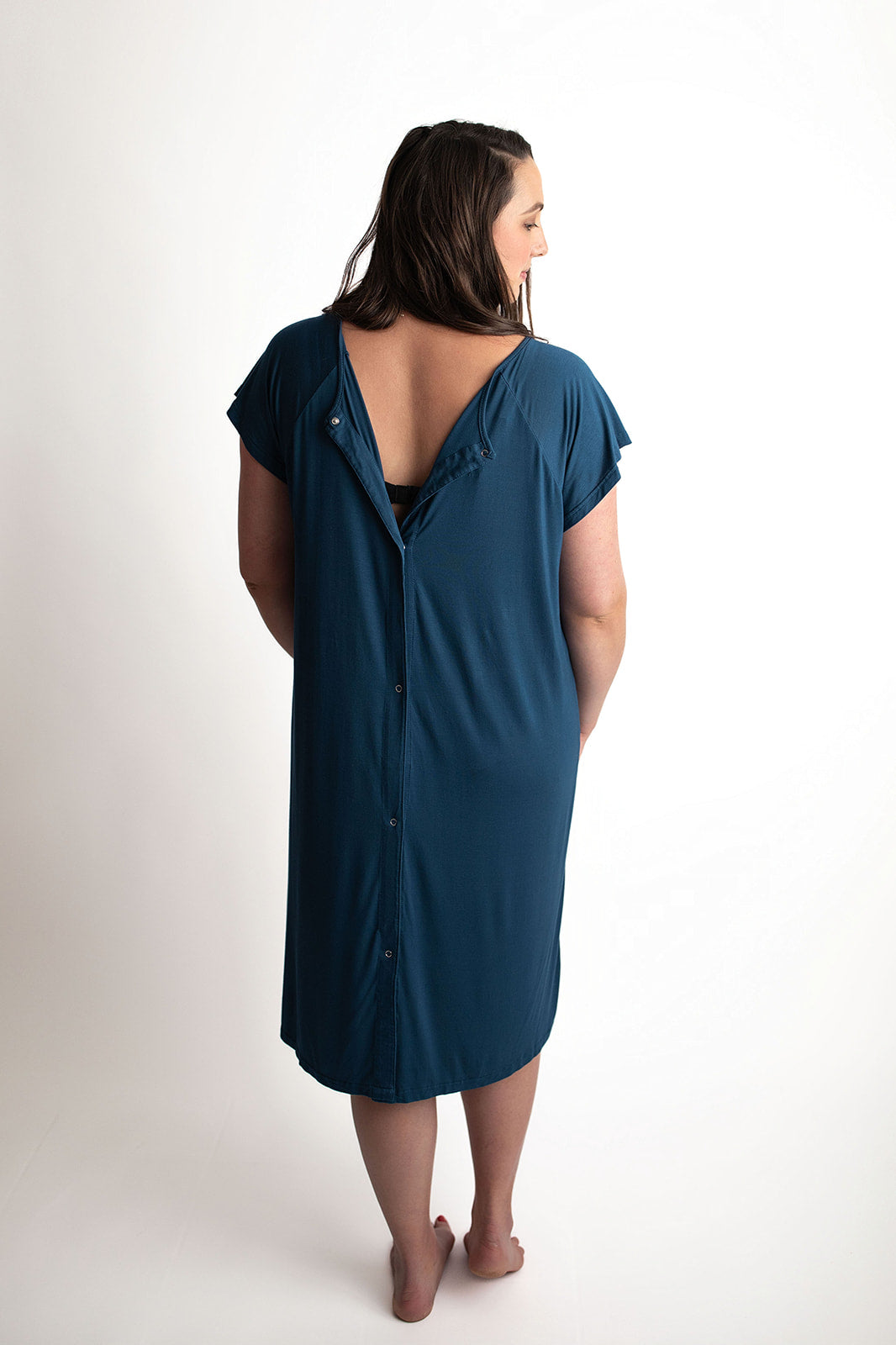 Navy Blue Mommy Labor and Delivery Nursing Hospital Gown