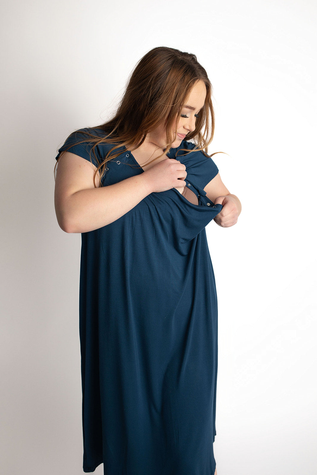 Navy Blue Mommy Labor and Delivery Nursing Hospital Gown