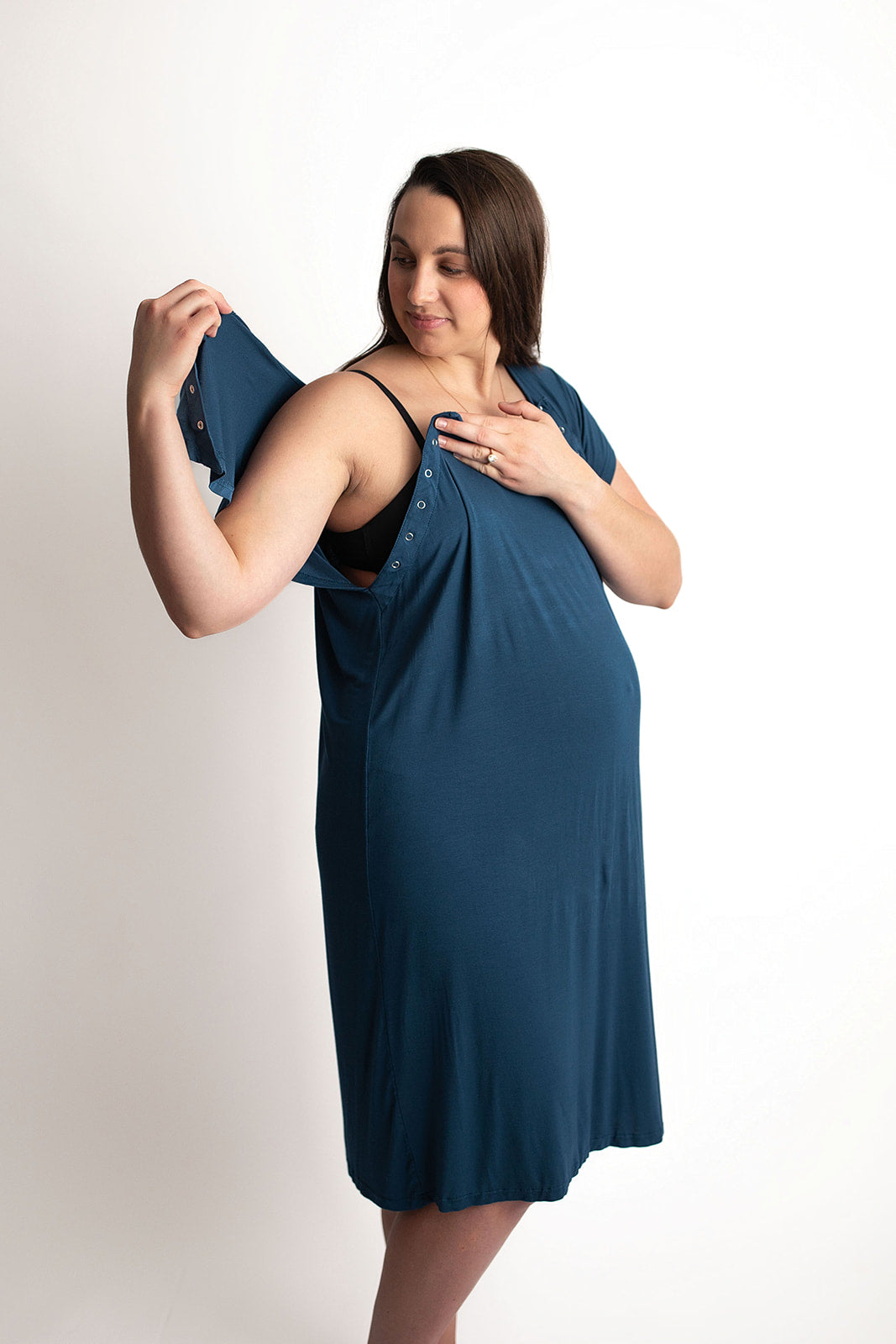 Navy Blue Mommy Labor and Delivery Nursing Hospital Gown