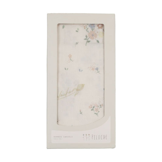 Peluche Gingham Floral Swaddle