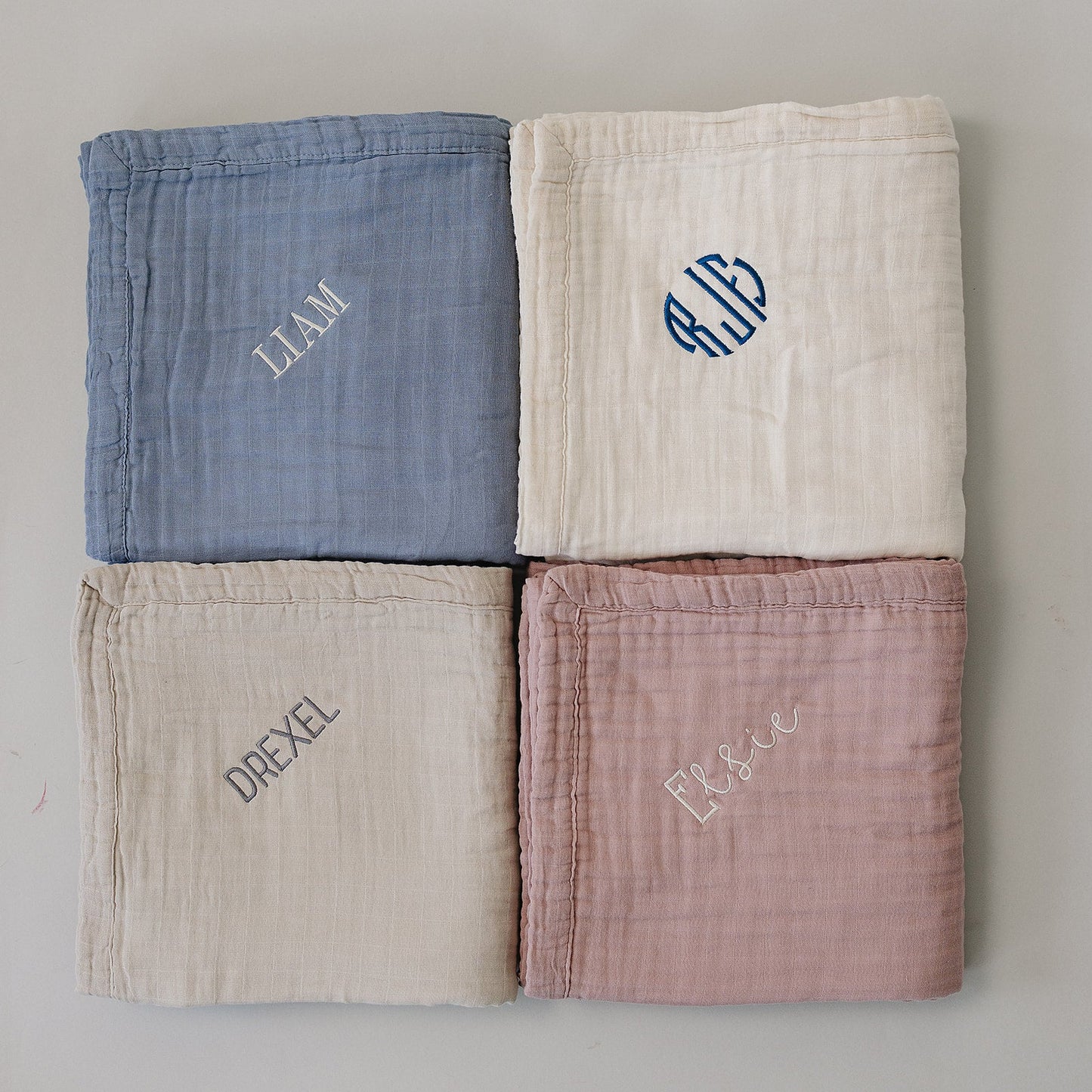 Dusty Blue Muslin Quilt