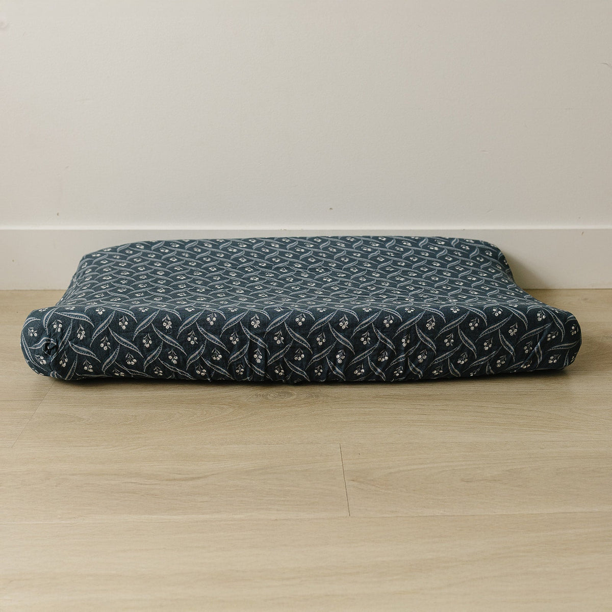Navy Berry Muslin Changing Pad Cover
