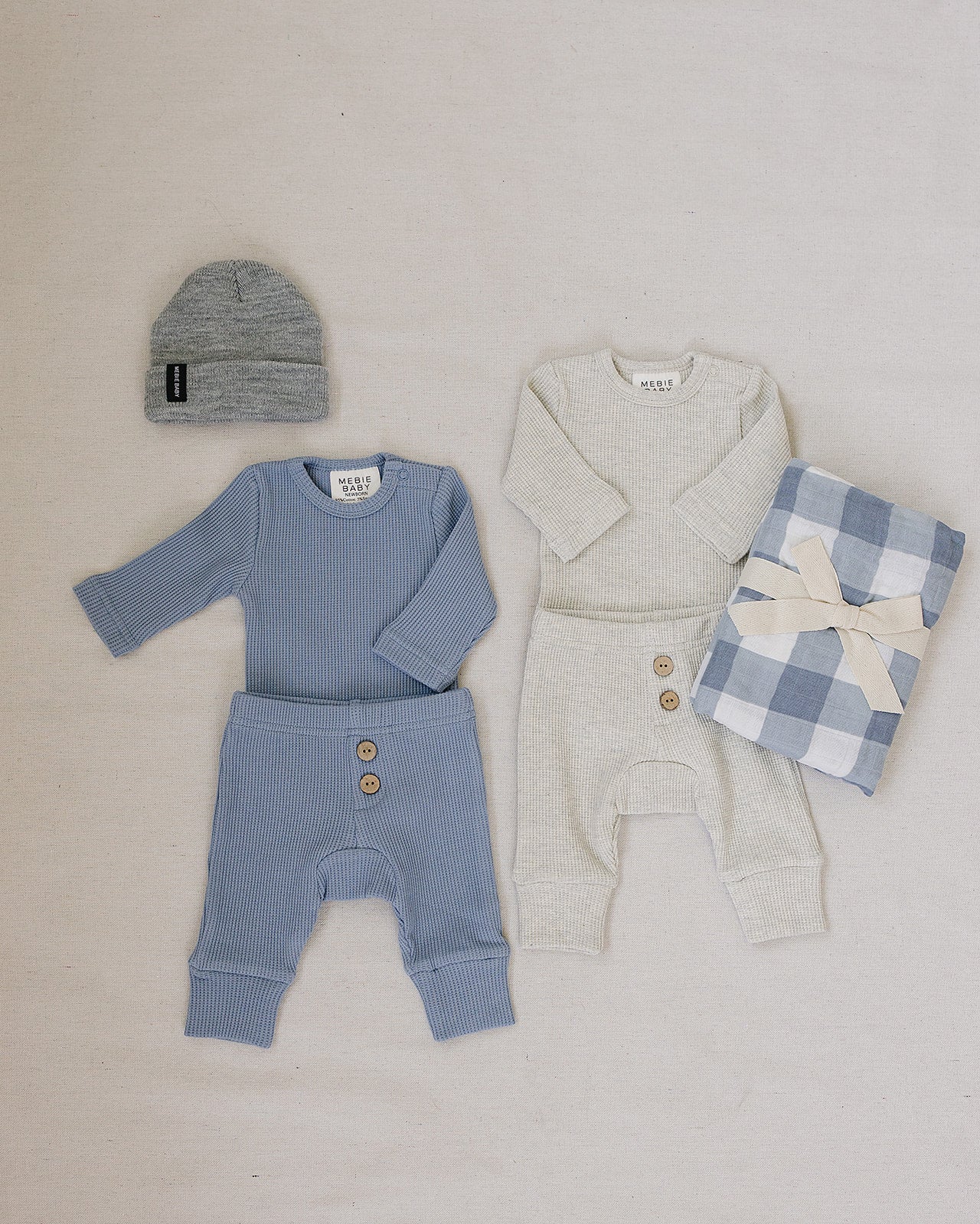 Heather Grey Waffle Set