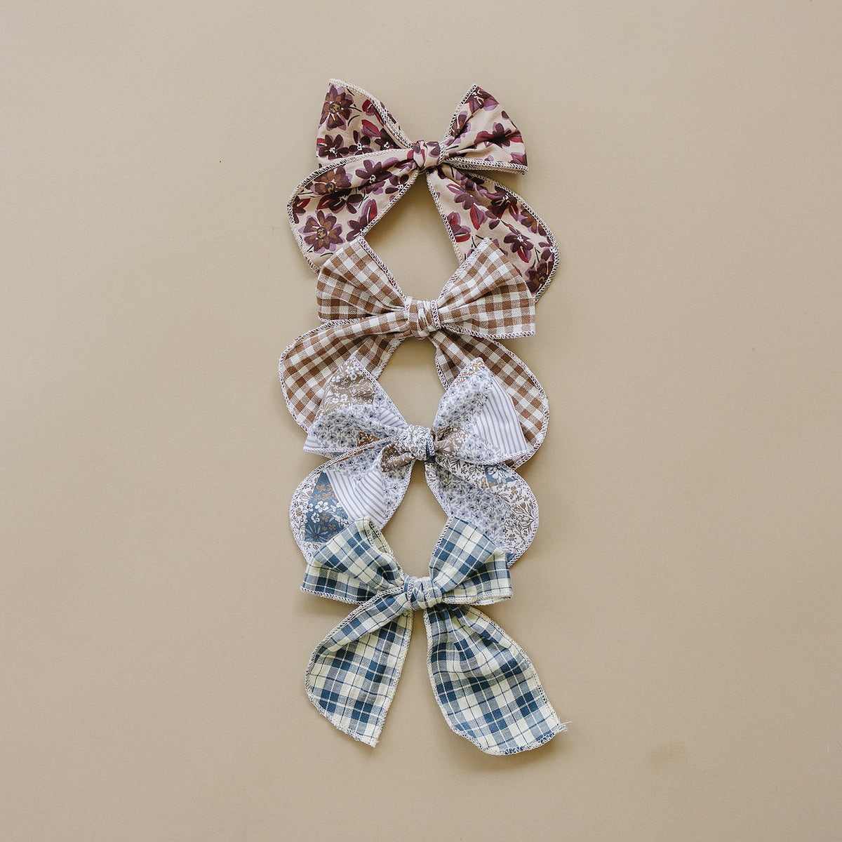 Patchwork Print Hair Bow