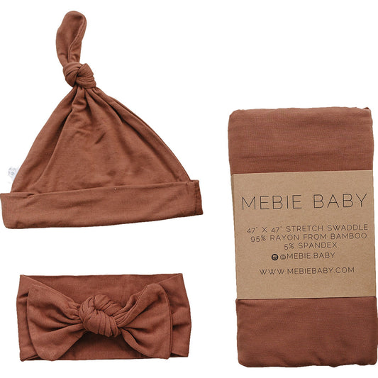 Rust Bamboo Hat OR Head Wrap Set