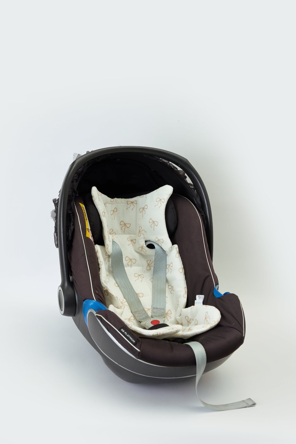 Baby Car Seat Cushion - Ribbon / Beige