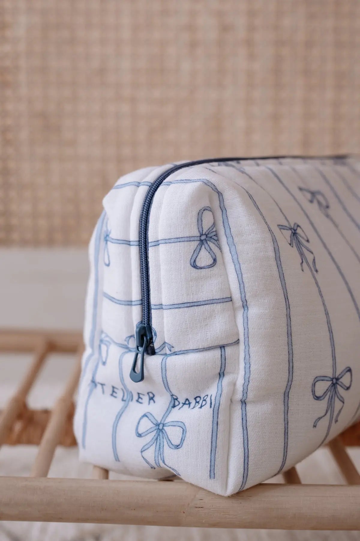 Diaper Pouch - Ribbon/Blue